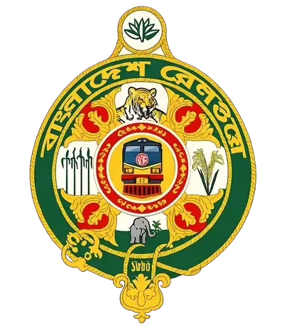 Bangladesh Railway logo used for railway ticket booking, train schedule, fare information, and travel guide website.